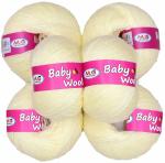 M.G Enterprise Wool Yarn, Baby Multi Butter Cream Pack of 10 pc 25 gm each