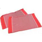 Lafabriqueind Pure Cotton Holy Pooja Gamcha, Red color, Medium Size - Pack of 2
