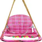 Maanit Baby swing for kids Adjustable Multicolor with Safety Belt small used to indoor-outdoor Baby swing (Pink)