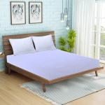 Siroki Bond Brown Premium Cotton Solid Bedsheets with PillowCover