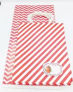 GOLD LEAF Gifts Combo Set With 10pcs Gift Wapping Sheets, 10pcs Bag, 10pcs Card, Light Red Color