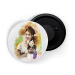 Dhcrafts White Metal K- Drama Actress Iu D3 Printed Fridge Magnet, 5.8 Cm