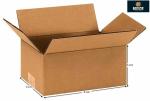 Boxzie 3 Ply 8x6x3 Inch {Pack of 100 Boxes} Corrugated Brown Packaging Box