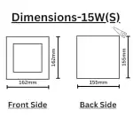 LITESUN Wonder Panel Square Light-15W-White.WW,NW-For Home Bright-Pack-1