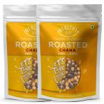 Healthy Treat Roasted Chana - Hing Jeera 400 gm (Pack of 2, 200 gm Each) | Vegan, Gluten-Free, Crunchy, Protein Snacks | Roasted Namkeen Snacks | Healthy Snacks | Bhuna Chana | Flavoured Chana