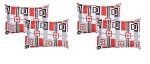 Gharsaaz Multicolor Printed Polycotton Pillow Covers Set of 4