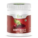 Holy Natural Beet Root Powder - 500 Gm (Jar) | Rich in antioxidants, dietary fibre, calcium, iron, potassium, folate (vitamin B9), and manganese, along with other nutrients.
