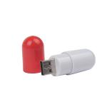 Eo Red And White Usb 2.0 Capsule Pill Shaped 32 Gb Pen Drive With Class 10 Chip