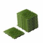 Sharpex Artificial Grass 10 PCs of Interlocking Decktiles water-resistant flooring for garden 12 inch