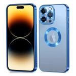 SROCK iPhone 14 Pro Max (6.5 Inch) Electroplated Logo View Back Case Cover |Slim Shockproof|Super Soft TPU|Raised Edges |Anti-Shock | Anti-Yellow Back Case Cover for iPhone 14 Pro Max (6.5 Inch)-Blue