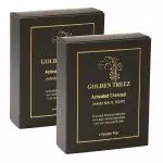 Golden Treez activated charcoal handmade soap, natural soap ,soap for oily skin,soap for skin brightening (115 gm x pack of 8)