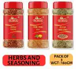 HF, SURYA 180g Chilli Flakes, Peri Peri & Pizza Oregano Combo