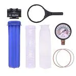 AMPEREUS Gravity Water Filter with Housing Bag Filter, Pressure Meter, Wrench Housing