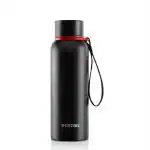 Borosil Hydra Trek Black 700 ml Stainless Steel Double Wall Vacuum Insulated Flask Water Bottle | 20 Hours Hot & 24 Hours Cold