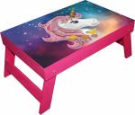 Enigmatic Woodworks Kids Study/Laptop Table Size L18XB12XH6 Inches (Pink Face Unicorn)