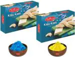 Yuvraj Bikaneri Sweets pure kaju katli (barfi) pack of 2 ( 400 Gm x 2) with gulal 3 colours holi gifts for Holi Festival Combo