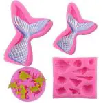 Hasthip Multicolor Seashell Mold And Mermaid Tail Fondant Chocolate For Decorating Cakes