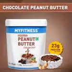 MYFITNESS Peanut Butter Chocolate Flavour, Crunchy 1.25kg | 23g Protein | Tasty & Healthy Nut Butter Spread | Vegan | Cholesterol Free, Gluten Free | Zero Trans-Fat | 100% Pure Roasted Peanut