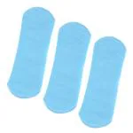 CareDone Cloth Period Pads Washable Napkin for Heavy Flow with Wings. (Blue, Pack of 3)