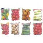 Jay Garad Seller Fridge Storage Bag for Vegetables and Fruits Mesh Net Fabric with Zip Lock Nylon Storage Pouch Pack of 8