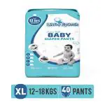 LITTLE SPARSH Super Absorbent Baby Diaper Pants |Upto 12 hrs Protection|Baby diapers XL_40 Pieces
