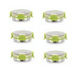 Magnus Klip Lock Yellow Round Stainless Steel Container 200 ml (6 pcs) 3200G6