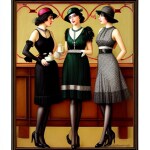 Love Creation 12x18 Size poster print for creative wall art- flapper-chic-caf-art-print-9703(Non Sticker)
