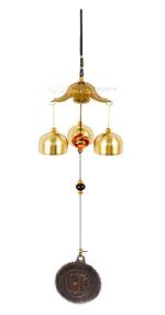 Buyab Factory Black, Gold Aluminium Positive Energy Windchime M-Bf-561 - 22 Inch