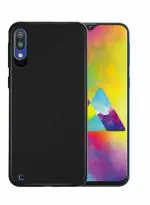 Aloin Samsung Galaxy M10 Black Rubber Anti Skid Candy Color Ultra Thin Soft TPU Case Cover