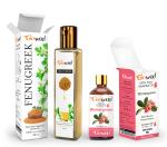 GO WOO Pack of 2 Wintergreen Essential Oil and Fenugreek Carrier Oil - 100% Pure & Natural Oil