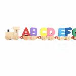 Kaarpaagaa Inc Wooden Train Set Includes ABCD (A - Z ) Educational Letters for Toddlers, Boys and Girls