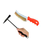 Ashmen Handel Wire Scratch Brushes, Stainless Steel Scratch Wire Brush with Welding Slag Hammer for Cleaning Removing welding Slag Set of 1