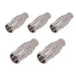 MX RJ11 Male-to-Male F Type to Rca Connector Easy to Install and Moisture Proof (pack of 5)