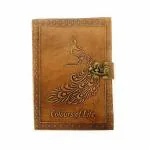 pranjals house Light Brown Leather Handcrafted Diary 100 Pages
