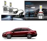 Feelitson White Car C6 H4 Compact Design 36W/3800Lm Led Headlight For Fiat Linea (Pack Of 2)