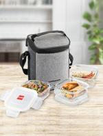 Cello Leak Proof Clear Glass Lunch Box - 320 ml (Set of 3)