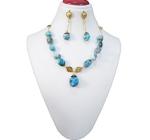 JAYA VISION ENTERPRISES Gemstone Turquoise Tumble for Throat Chakra Choker Necklace
