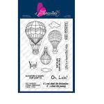 Immix Polyurethane Stamps Hot Air Balloon Clear Art And Craft Photo Polymer Stamp Set