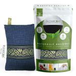 Dr. CHARCOAL Non Electric Air Purifier Deodorizer Dehumidifier For Shoe Rack, Wardrobe And Fridge, Classic Neel (75 g)