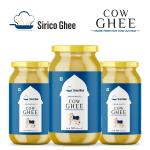 Sirico A2 Gir cow ghee 1 Ltr ( Pack Of 3) - A | Lab Tested | Perfect Aroma & Danedar Ghee | Curd-Churned | No Added Color and Preservatives, No Added Fragrance |100 % Pure & Hand made a2 Gir cow ghee | Organic Ghee | Glass Jar 1 Ltr ( Pack Of 3) - A.