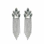 Priyaasi Silver Floral Chunky Drop Earrings For Women