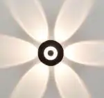 OTS LIGHTS 6 Way Front (6x1W+2W) LED Outdoor Exterior Wall Light Fixture (Warm White) (Metal)