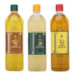 BHUVANAESWARI Cold Pressed Sesame Oil(1 Ltr), Coconut Oil(1 Ltr), Groundnut Oil(1 Ltr), No Chemicals (Combo of 3)