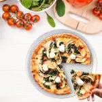 HAZEL Aluminum Pizza Mesh Tray | 8 Inch Round Baking Screen for Crispy Crust