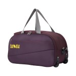 CAMBULAC 55 Litres Polyester 2 Wheel Strolley Duffle Luggage Bag (Purple)
