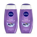 NIVEA Fresh Powerfruit Shower Gel, 250 ml Pack of 2
