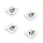 Dancing Leaf Porcelain Porcelain Tea Bag Holder