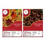 SoftArt Home Made Multicolor Star Shape Fryums, and Onion Shape Fryums(50g Each)