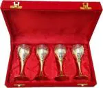 Webelkart Vodka Large JCWG1002 (90 ml, Silver, Gold, Pack of 4)