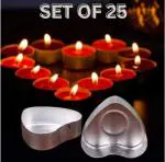 Tealight Candle Holder | heart Shape Reusable TeaLight Holder Rangoli for Floor | Tealight Candle Holder | Home Decoration Item for Diwali | Pack of 25 By Deepsea I